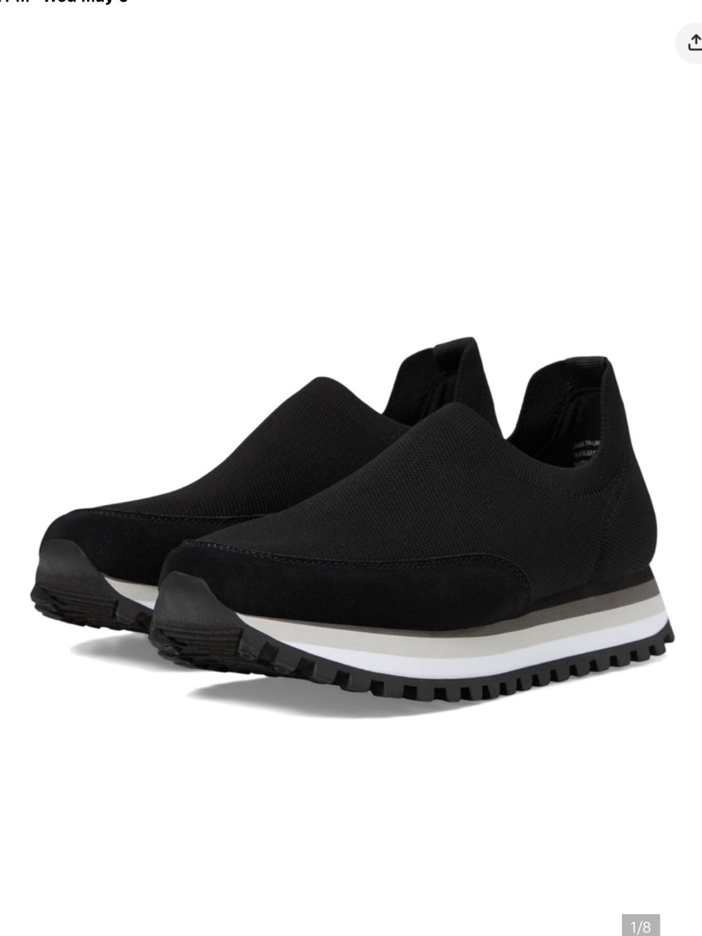 Blondo Lakelyn Black Knit Slip-On Athletic Sneakers Shoes Size 10 NEW - Picture 11 of 11